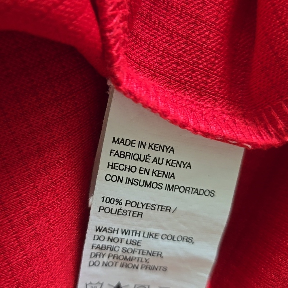 Izod Vibrant Red Polo Golf Shirt Polyester Size XL - Picture 5 of 5